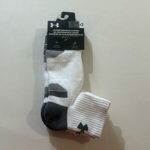 Under Armour UA Performance Cotton Quarter Cut Ankle Socks 3 pair pack